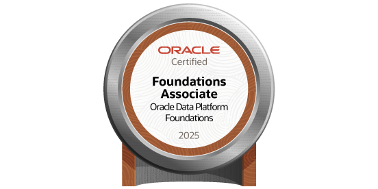 Oracle Data Platform 2025 Certified Foundations Associate badge