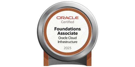 Oracle Cloud Infrastructure 2023 Certified Foundations Associate badge
