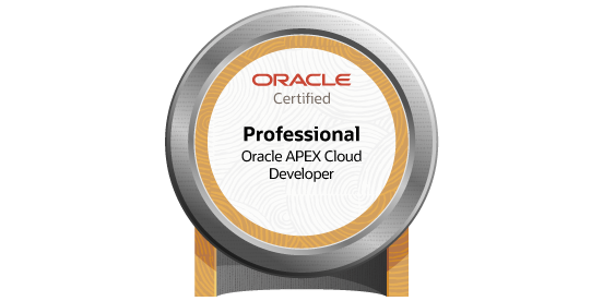 Oracle APEX Cloud Developer Certified Professional badge