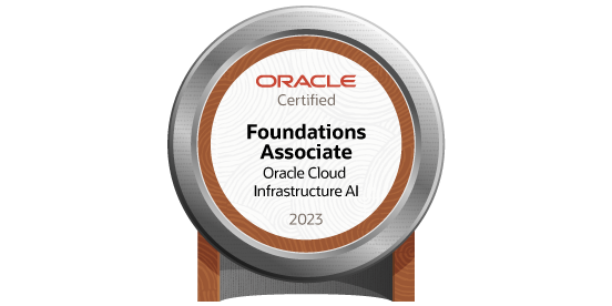 Oracle Cloud Infrastructure 2023 AI Certified Foundations Associate badge