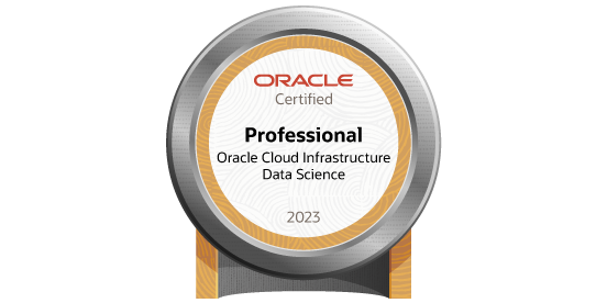 Oracle Cloud Infrastructure 2023 Certified Data Science Professional badge