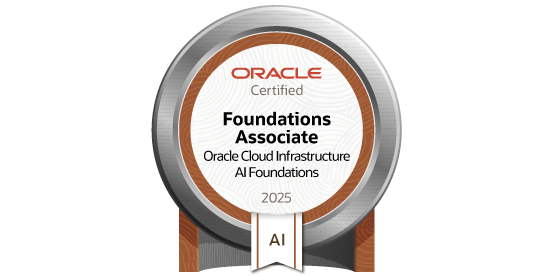 Oracle Cloud Infrastructure 2025 Certified AI Foundations Associate badge