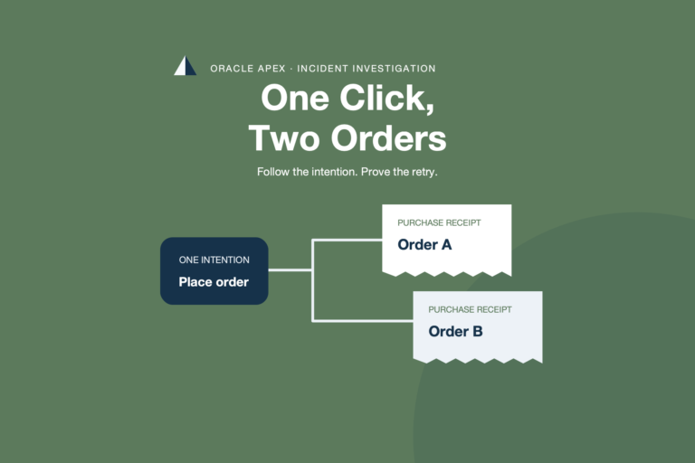 One purchase intention branching into two order receipts